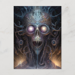 Carte Postale Surreal Skull Gothique Horror Art