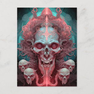 Carte Postale Surreal Skull Gothique Horror Art