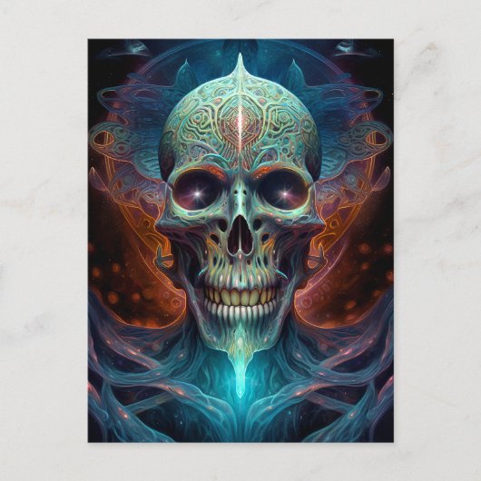 Carte Postale Surreal Skull Gothique Horror Art (Devant)