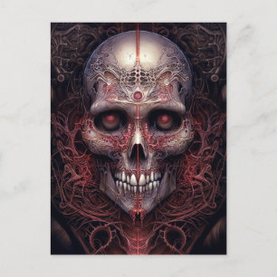 Carte Postale Surreal Skull Gothique Horror Art