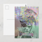 Carte Postale Surreal Woman Glitch Collage (Devant / Derrière)