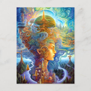 Carte Postale Surreal Woman Paysage Imaginaire Art