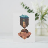 Carte Postale Surreal Woman With Rain Cloud Collage (Debout devant)