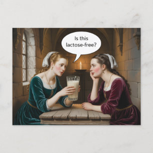 Carte Postale Surreal Women and Milk Est-ce sans lactose?