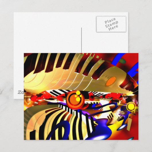 Carte Postale Surréalisme Abstrait (Devant / Derrière)