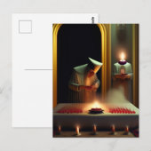 Carte postale surréaliste de rituel étrange (Devant / Derrière)