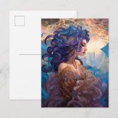 Carte postale surréaliste Goddess Queen Imaginaire (Devant / Derrière)