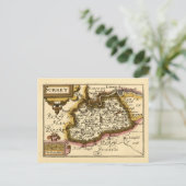 Carte Postale Surrey Comté Angleterre Ancien Atlas Antiquaire Ca (Debout devant)