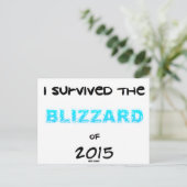 Carte Postale Survécu au Blizzard 2015 (Debout devant)