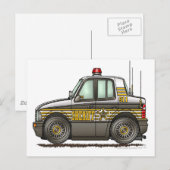Carte Postale Surveillance des voitures du Sheriff (Devant / Derrière)