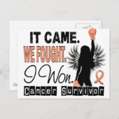 Carte Postale Survivant 22 Cancer utérin (Devant / Derrière)