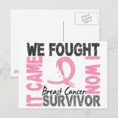 Carte Postale Survivant 5 Cancer du sein (Devant / Derrière)