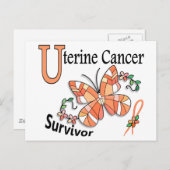Carte Postale Survivant 6 Cancer utérin (Devant / Derrière)