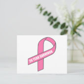 Carte Postale Survivant de 20 ans (Cancer du sein - Ruban rose) (Debout devant)