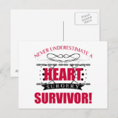 Carte Postale Survivant de la chirurgie cardiaque (Devant / Derrière)