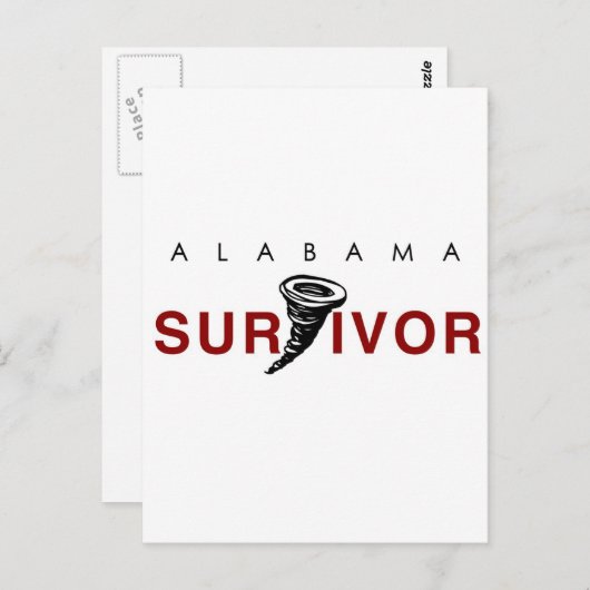 Carte Postale Survivant de la tornade (Devant / Derrière)