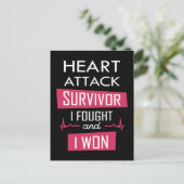 Carte Postale Survivant de l'attaque cardiaque, je me suis battu (Debout devant)