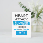 Carte Postale Survivant de l'attaque cardiaque, je me suis battu (Debout devant)