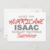 Carte Postale Survivant de l'ouragan Isaac (Devant / Derrière)