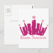Carte Postale Survivant du cancer du sein de la reine (Devant / Derrière)