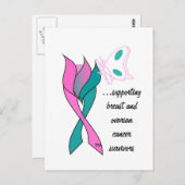 Carte postale - Survivants du cancer du sein et de (Devant / Derrière)