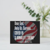 Carte Postale Surviving Covid-19 & Donald Trump (Debout devant)
