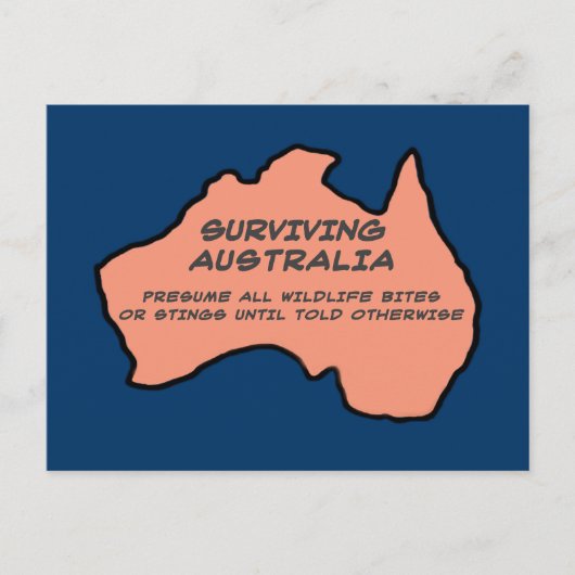 Carte Postale Survivre en Australie (Devant)