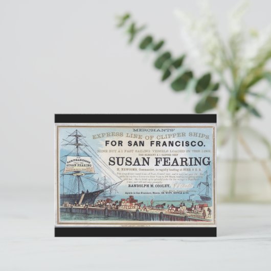 Carte Postale Susan Fear Clipper voilier navire 1900 (Debout devant)
