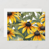 Carte Postale Susan Floral aux yeux noirs (Devant / Derrière)