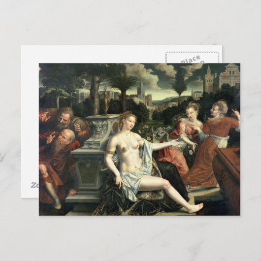 Carte Postale Susanna et les Anciens, 1567 (Devant / Derrière)