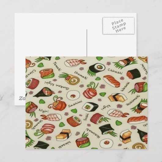 Carte Postale Sushi (Devant / Derrière)