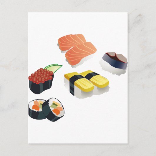 Carte Postale sushi (Devant)