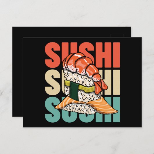 Carte Postale Sushi (Devant / Derrière)