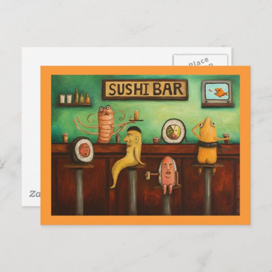 Carte Postale Sushi Bar (Devant / Derrière)