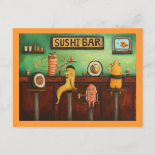 Carte Postale Sushi Bar