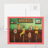 Carte Postale Sushi Bar (Devant / Derrière)