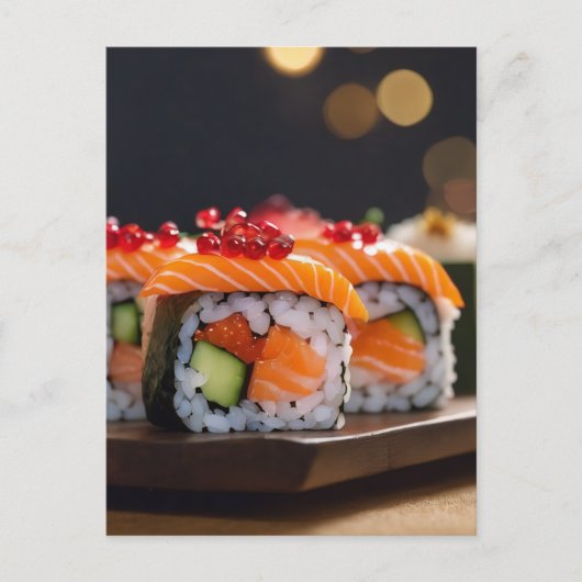 Carte Postale sushi bokeh (Devant)