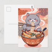 Carte postale Sushi Cat (Devant / Derrière)