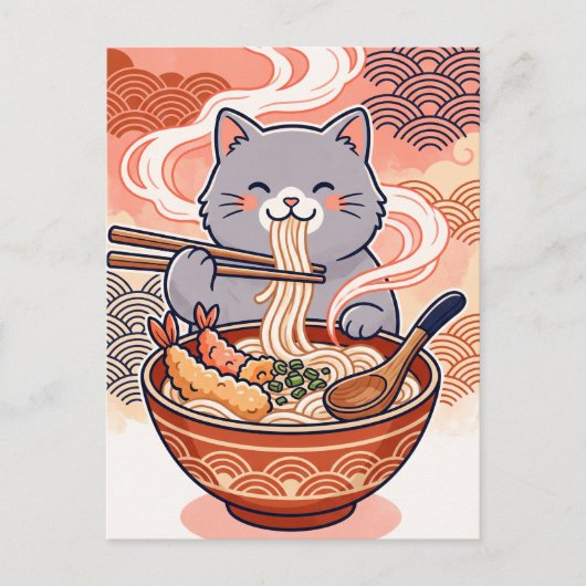 Carte postale Sushi Cat (Devant)