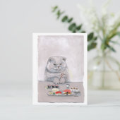 Carte Postale Sushi Cat Mr Grumps ©CSiravo (Debout devant)