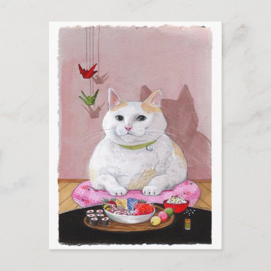Carte Postale Sushi Cat Sashimi Sweetie (Devant)