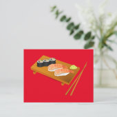 Carte Postale Sushi cuisine japonaise mignonne (Debout devant)