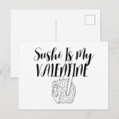 Carte Postale Sushi est mon Valentin  (Devant / Derrière)