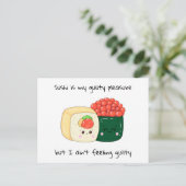 Carte Postale Sushi mignon à la Kawaii (Debout devant)