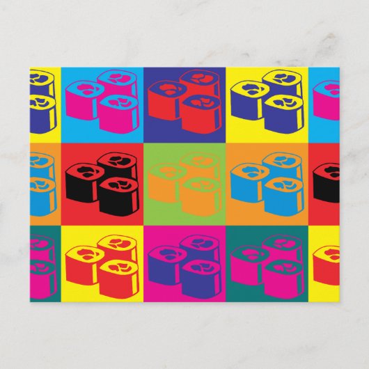 Carte Postale Sushi Pop Art (Devant)