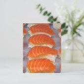 Carte Postale Sushi saumon - Sashimi (Debout devant)