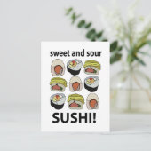 Carte Postale Sushi sucré et sushi aigre (Debout devant)