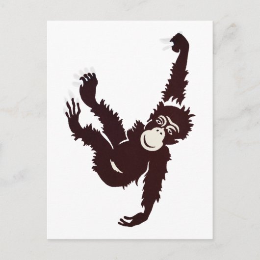Carte Postale Suspendre le singe (Devant)