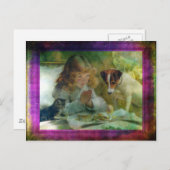 Carte Postale Suspense, Art numérique Grunge (Devant / Derrière)