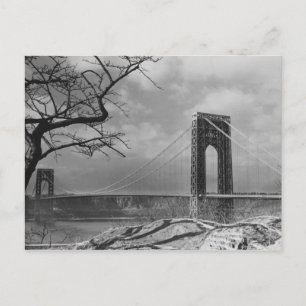 Carte Postale Suspension vue pont B&W